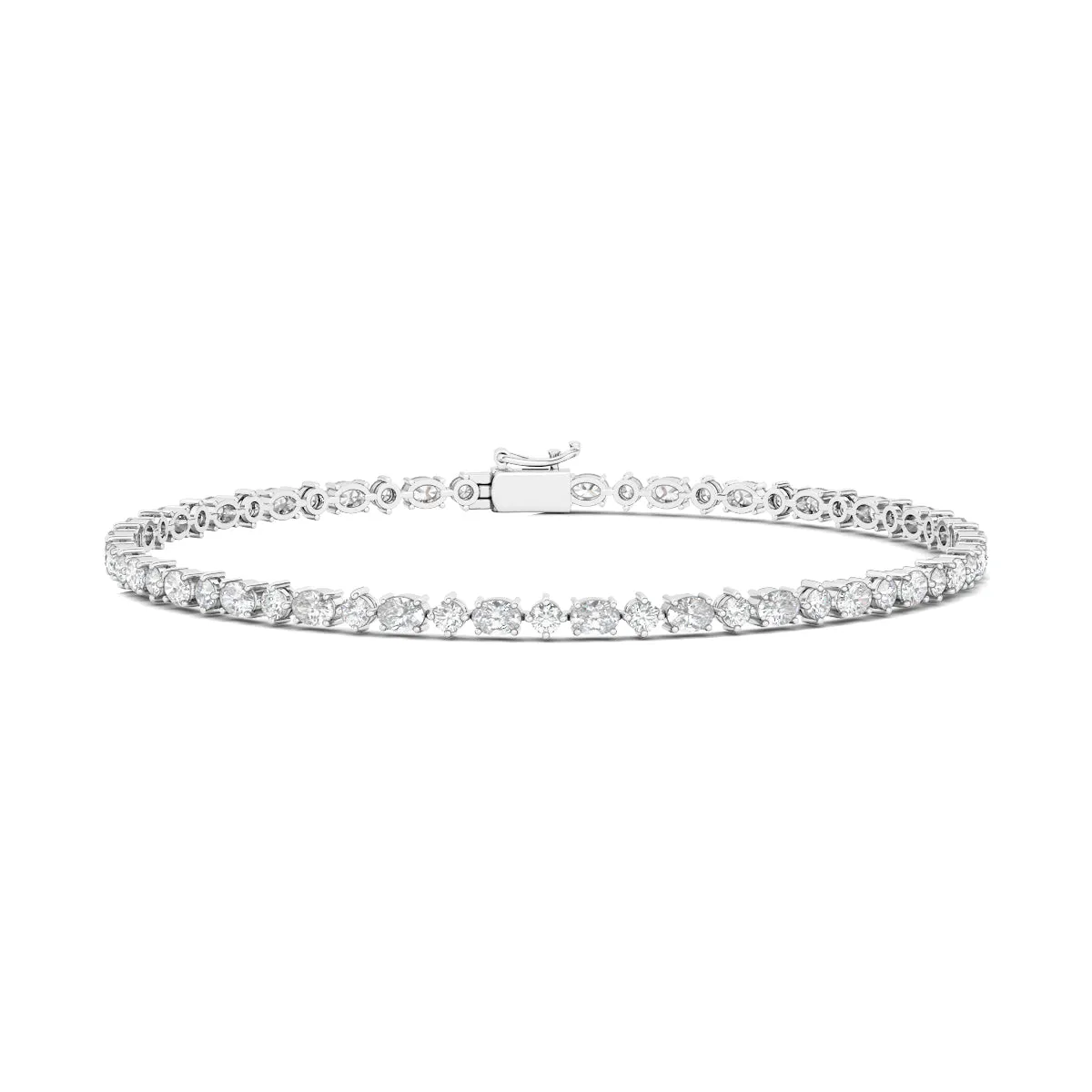 Men's Oval/Emerald/Round Tennis Bracelet